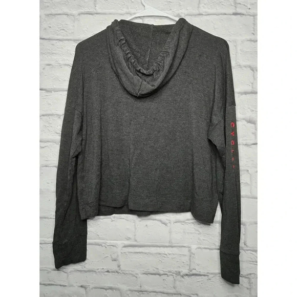 Beyond Yoga Cyclebar gray pullover gym sweatshirt hoodie size small. - Picture 3 of 9